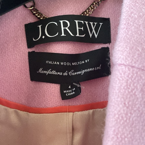 NWT Jcrew Double-breasted topcoat in Italian melton wool blend. Size 4 - Picture 4 of 5